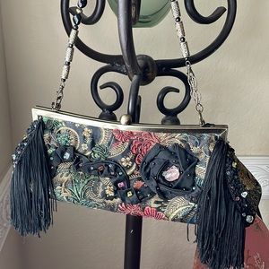 Elegant Mary Frances fringe purse